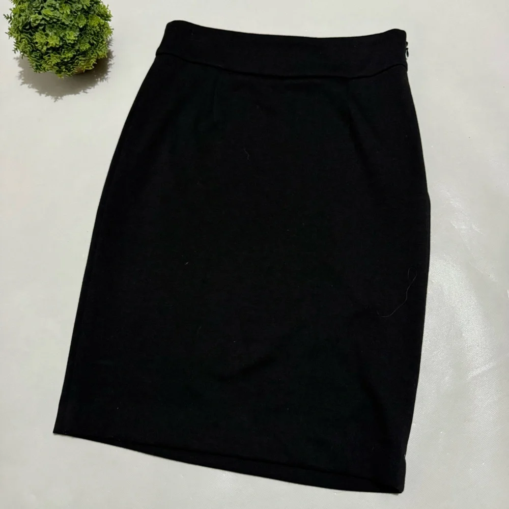 Premise Long Modest No Slit Black‎ Classic Office Stretch Pencil Skirt Size 6